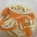 人参と天かすの温うどん